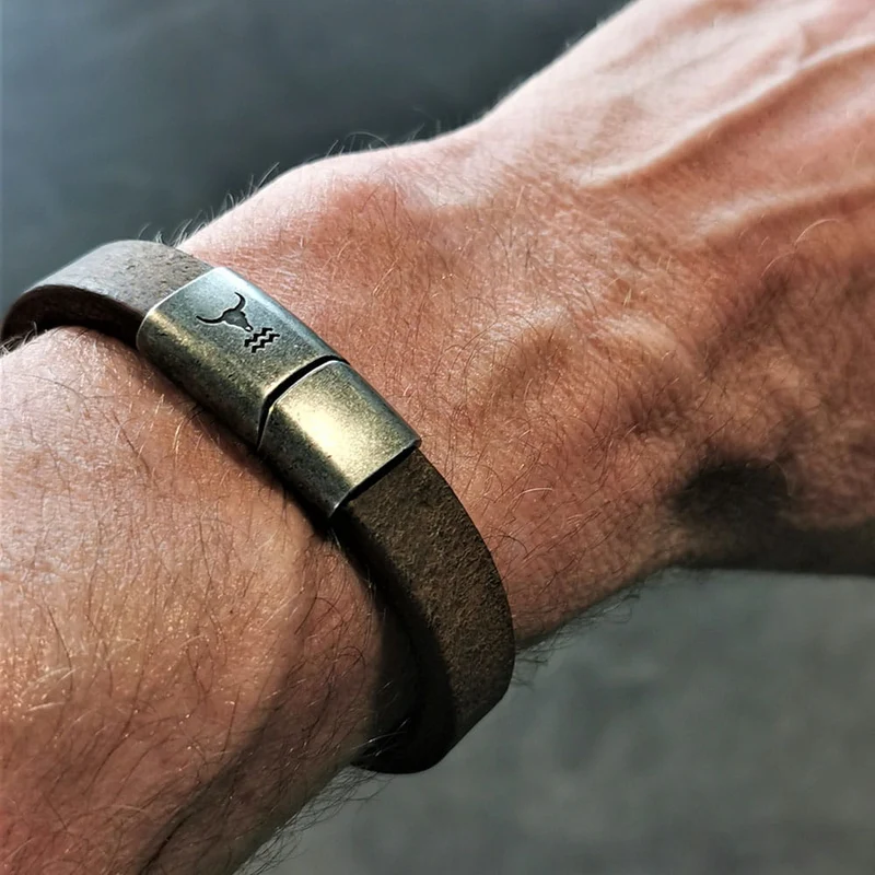 Lederarmband im Vintage Look