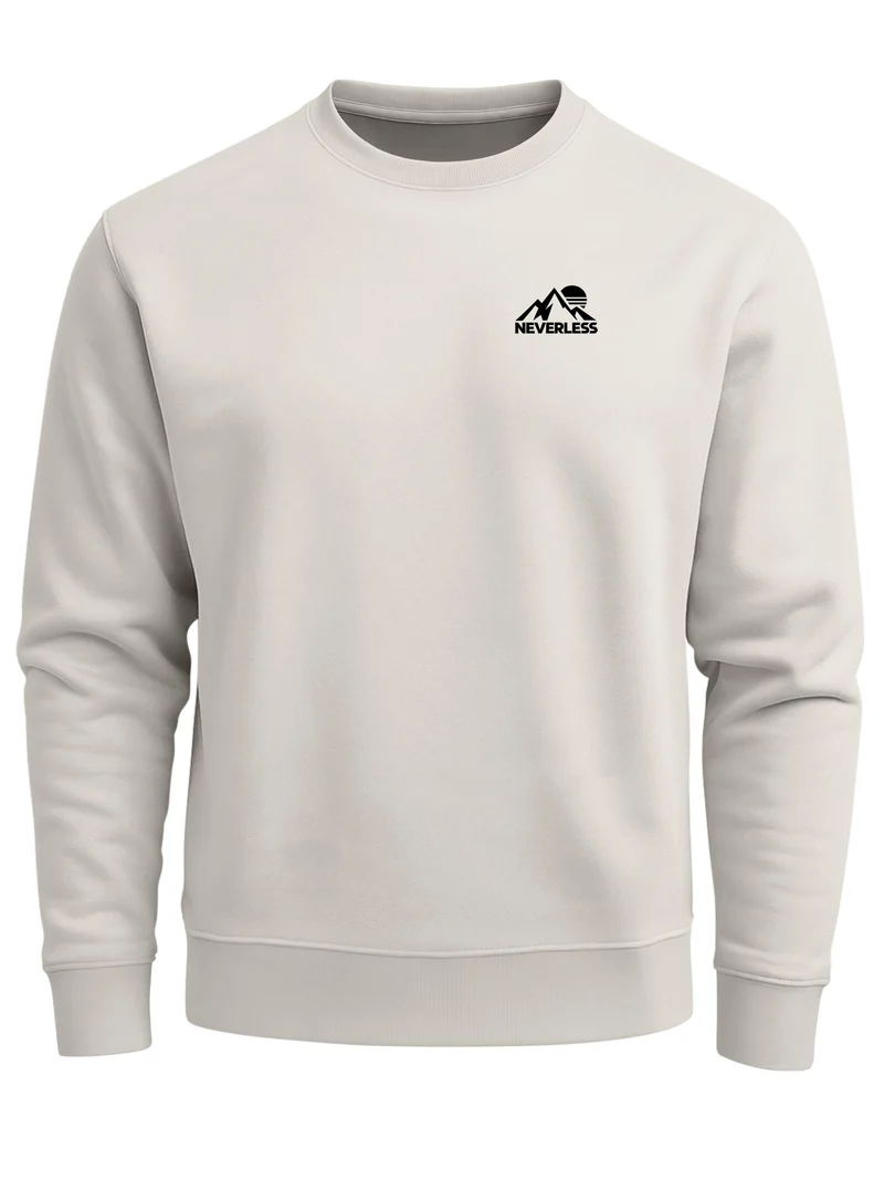 Herren Sweatshirt Mountain Brustprint Regular Fit