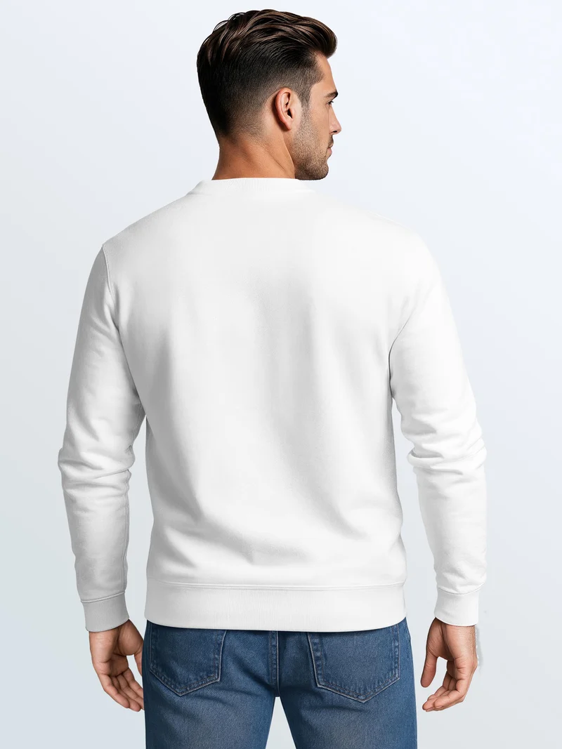 Herren Sweatshirt Mountain Brustprint Regular Fit