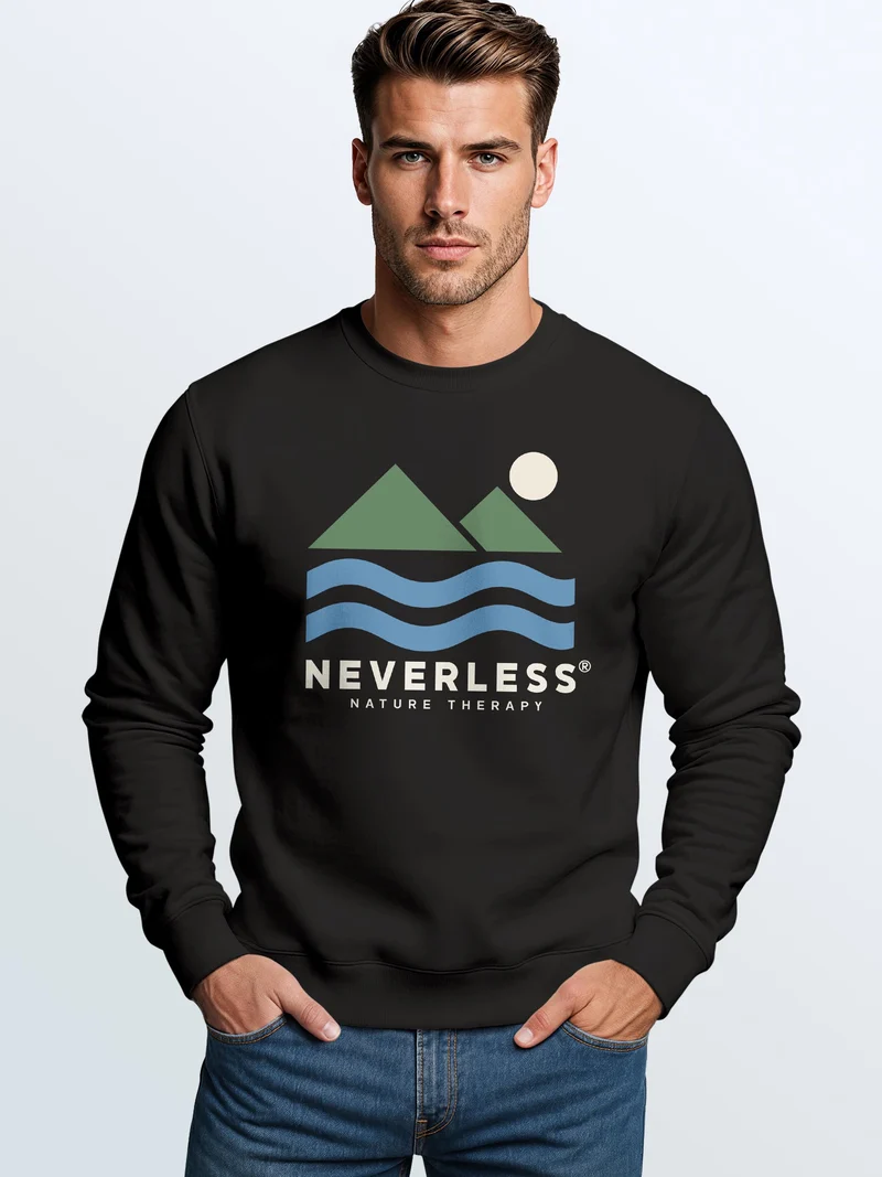 Herren Sweatshirt Nature Therapy Frontprint Regular Fit