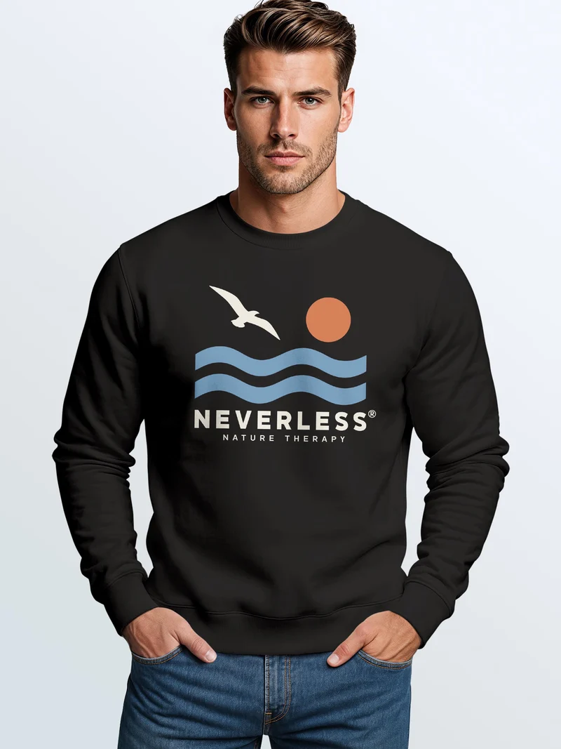 Herren Sweatshirt Nature Therapy Frontprint Regular Fit