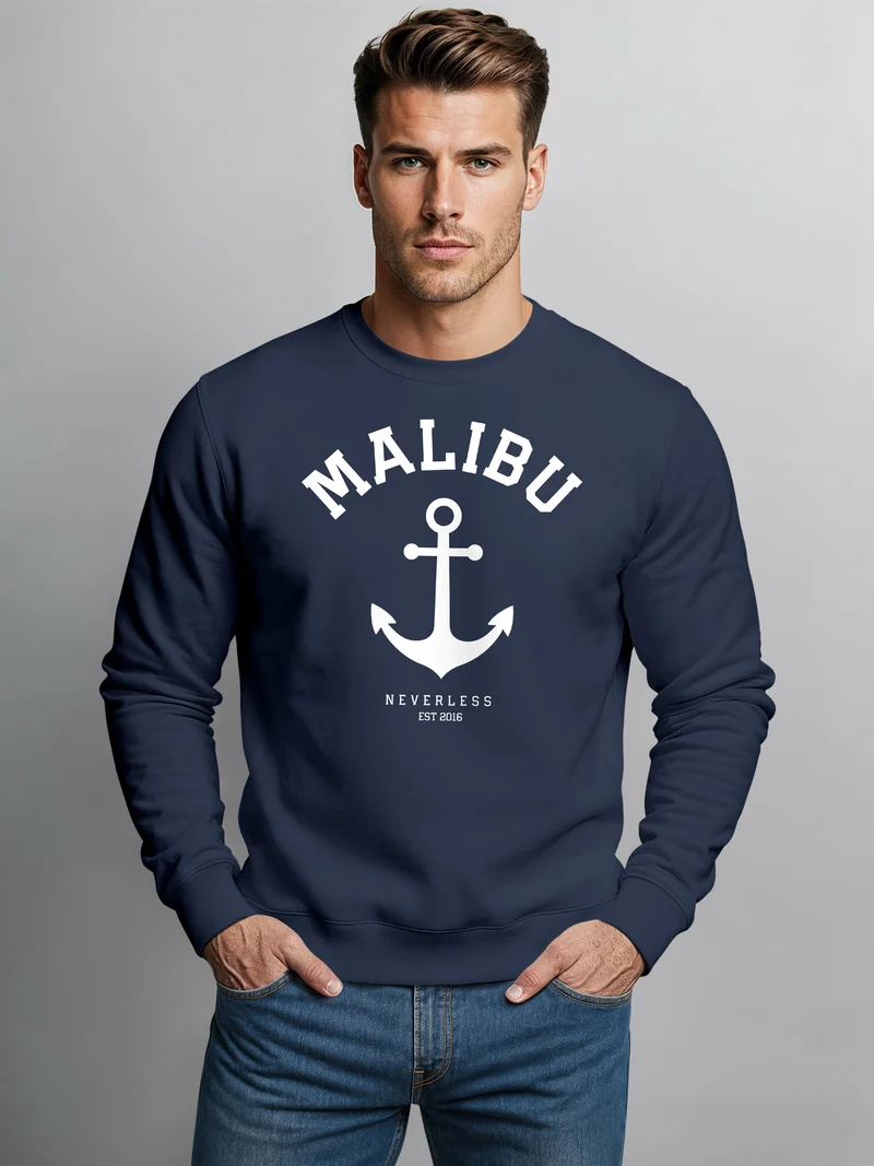 Sweatshirt Herren Anker Anchor Malibu Rundhals-Pullover