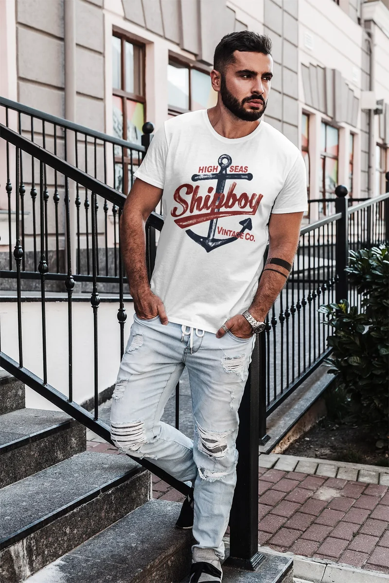 Herren T-Shirt Anker Shipboy Vintage Slim Fit