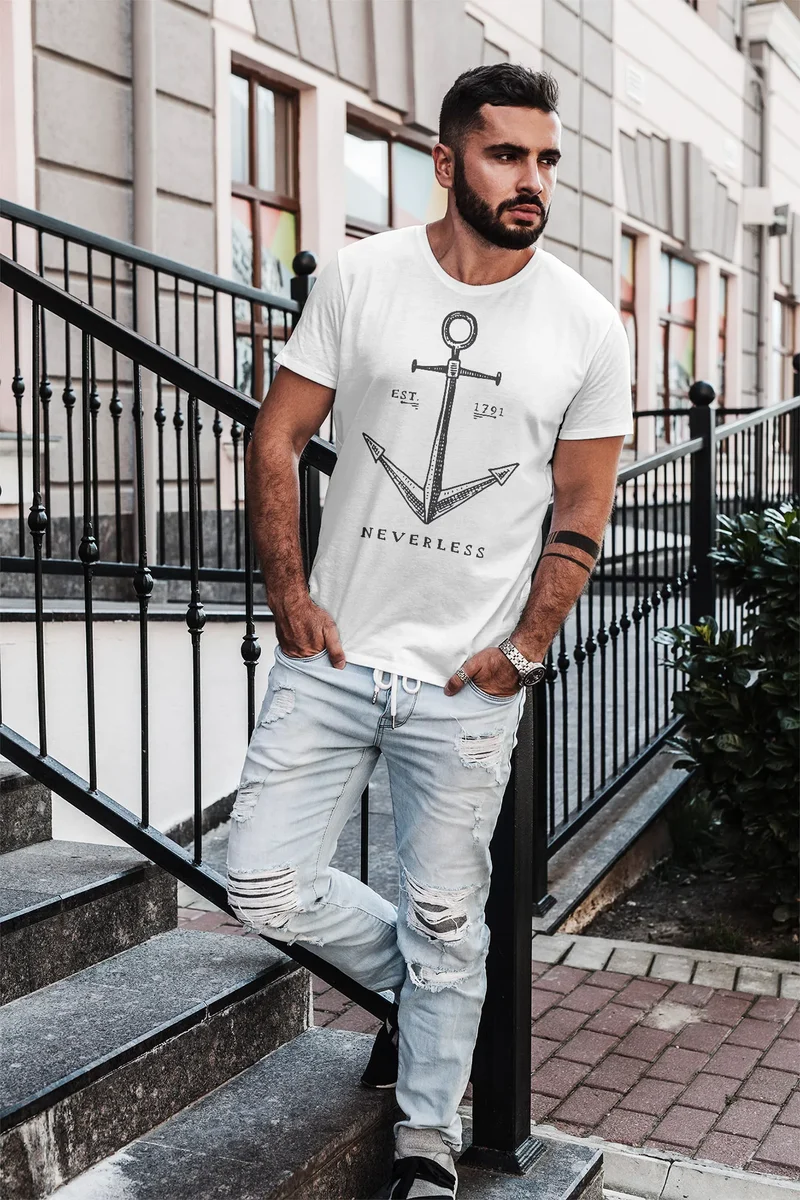 Herren T-Shirt Anker Slim Fit