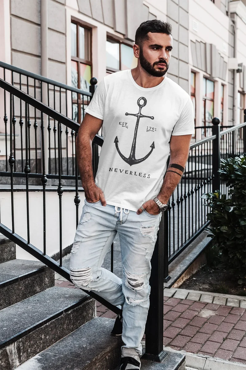 Herren T-Shirt Anker Slim Fit