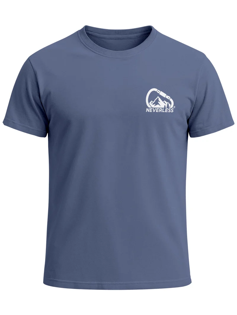 Herren T-Shirt Frontprint - Climbing Mountain - Baumwollshirt Slim Fit