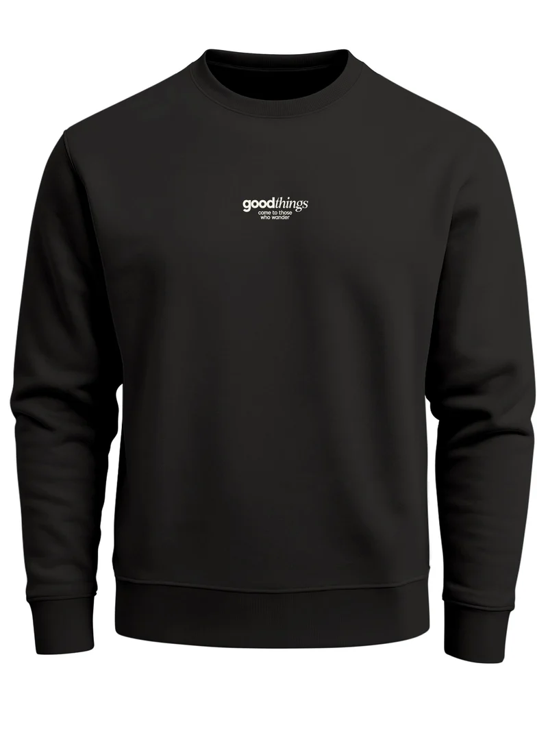 Herren Sweatshirt mit Rückenprint - good things - Regular Fit