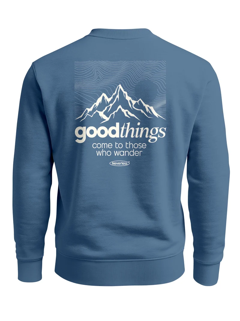 Herren Sweatshirt mit Rückenprint - good things - Regular Fit