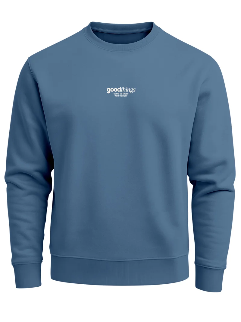 Herren Sweatshirt mit Rückenprint - good things - Regular Fit