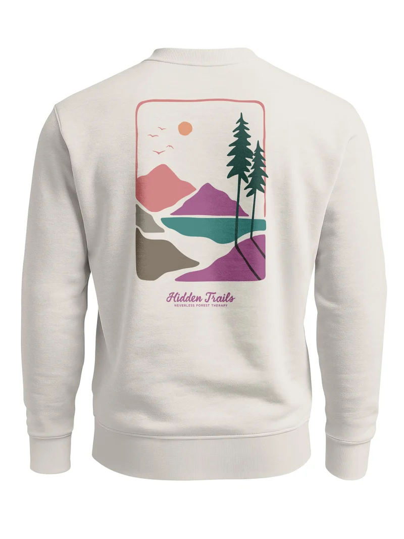 Herren Sweatshirt mit Rückenprint - Forest Therapy - Regular Fit