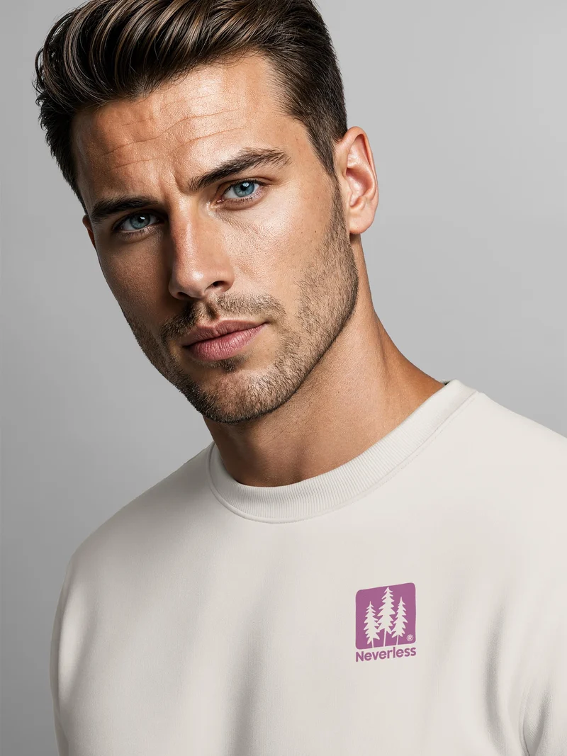 Herren Sweatshirt mit Rückenprint - Forest Therapy - Regular Fit