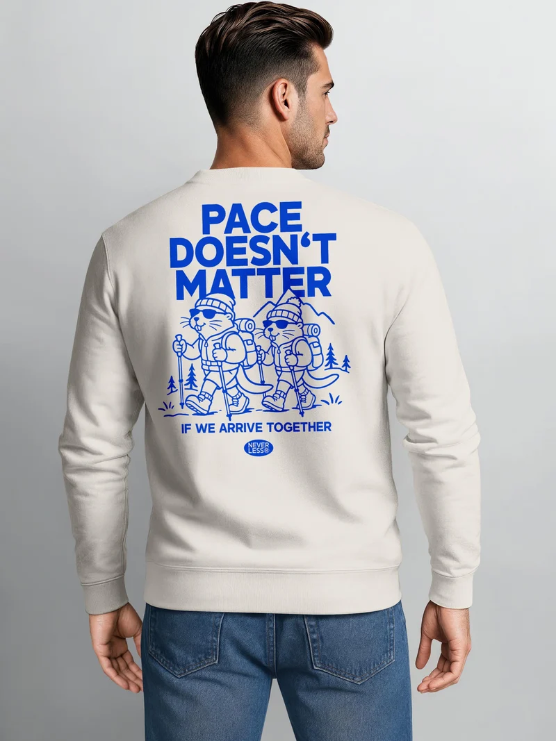 Herren Sweatshirt mit Rückenprint - Hiking Friends - Regular Fit