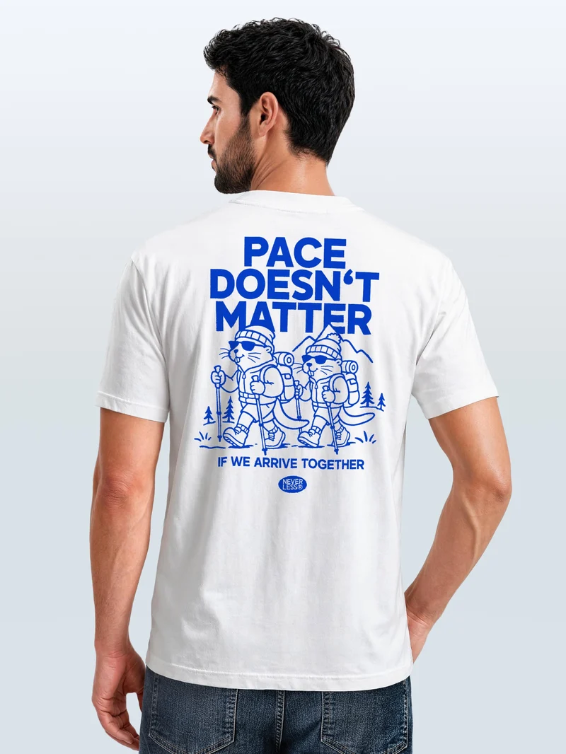 Herren T-Shirt Backprint - Hiking Friends - Baumwollshirt Streetstyle Slim Fit