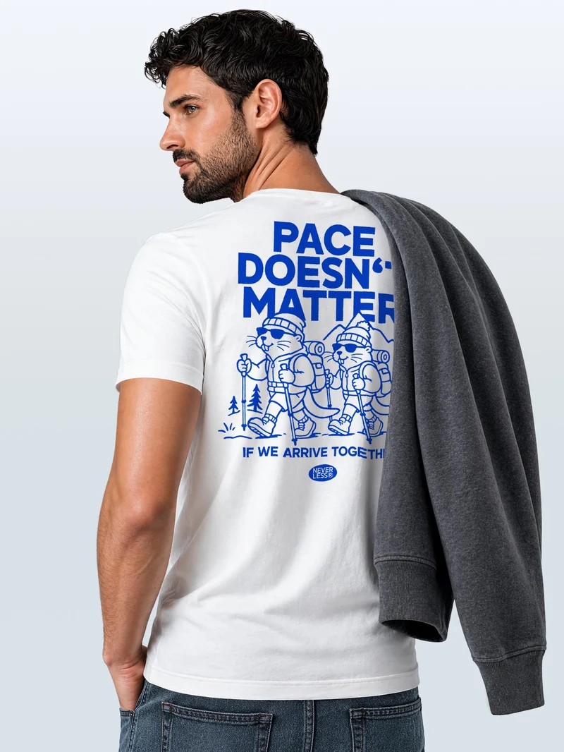 Herren T-Shirt Backprint - Hiking Friends - Baumwollshirt Streetstyle Slim Fit