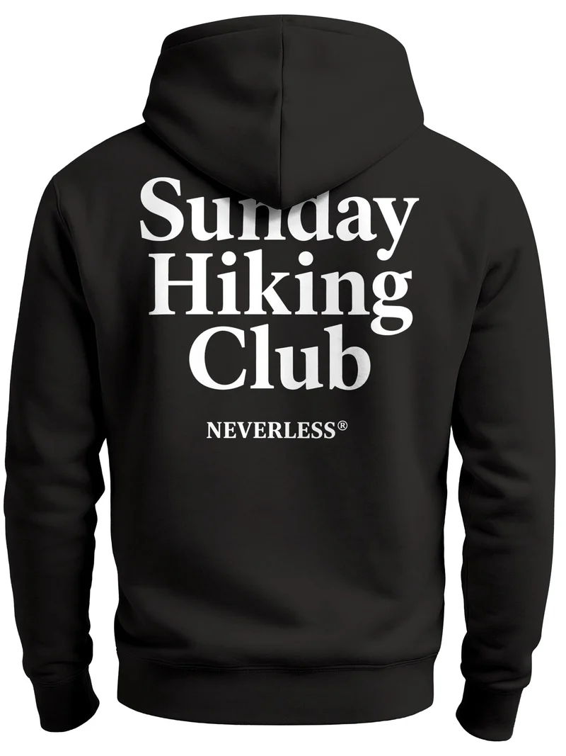 Herren Zip Hoodie mit Backprint - Sunday Hiking Club