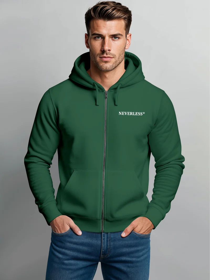 Herren Zip Hoodie mit Backprint - Sunday Hiking Club