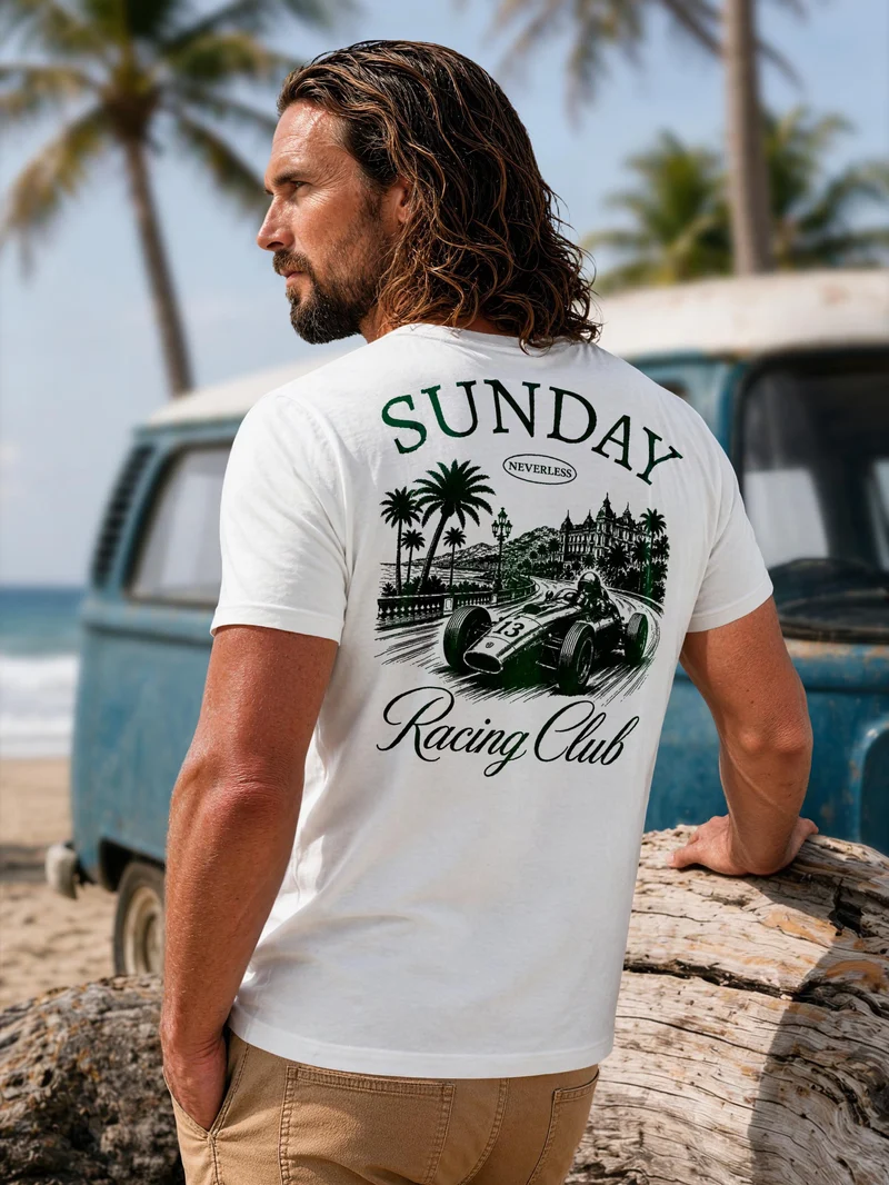 Herren T-Shirt Frontprint - Design - Baumwollshirt Männer Fashion Streetstyle Slim Fit