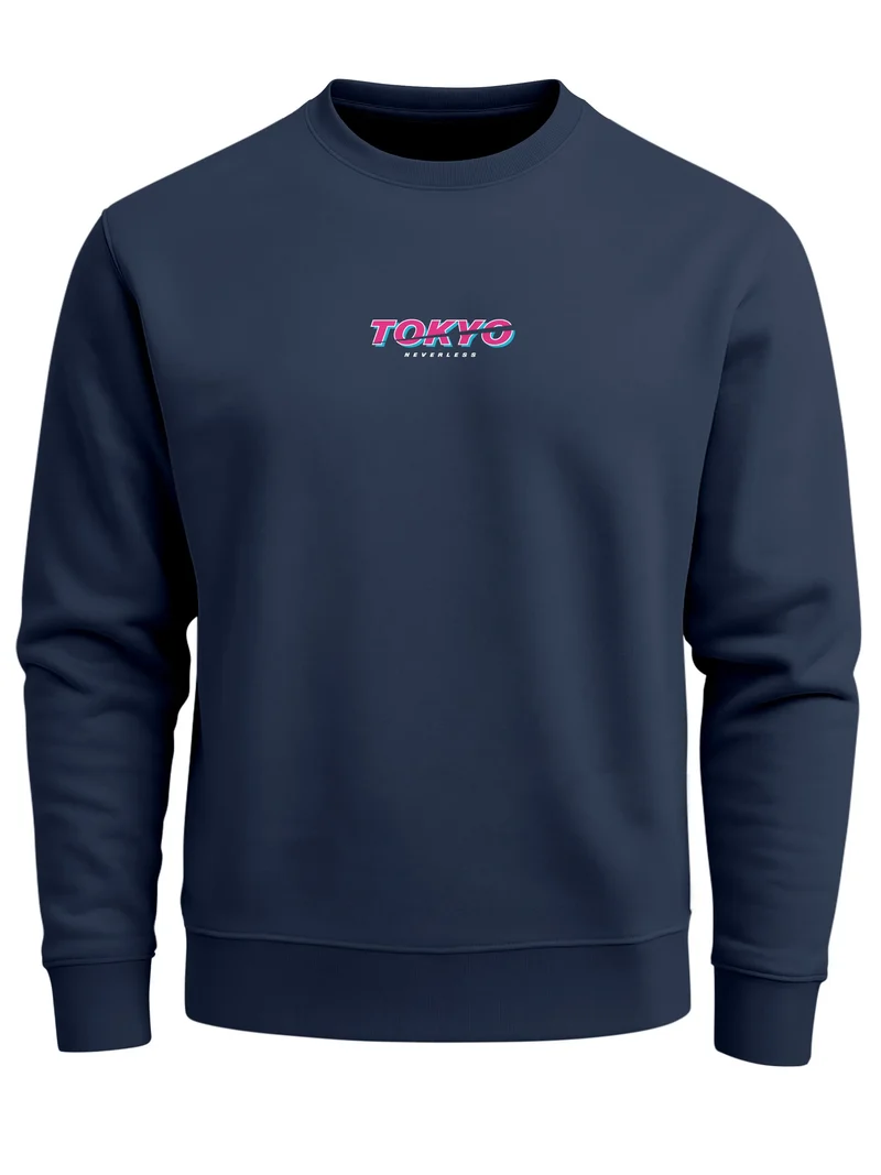 Sweatshirt Herren Pullover mit Backprint Tokyo Drift Auto Design Sportwagen Retro Racing Streetwear Fashion