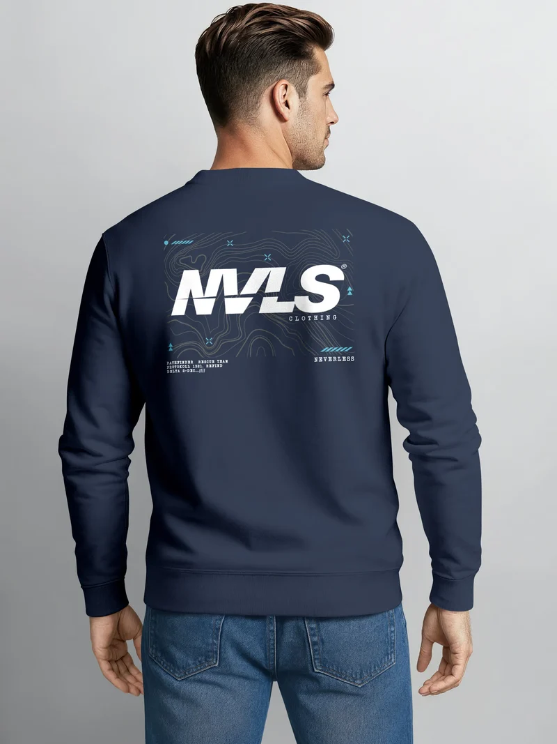 Sweatshirt Herren Pullover mit Logo Backprint Fashion Urban Streetwear Design