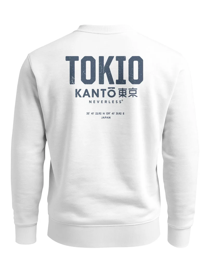 Sweatshirt Herren Pullover mit Backprint Tokio Kantō Japan Asia Inspired Fashion Streetwear