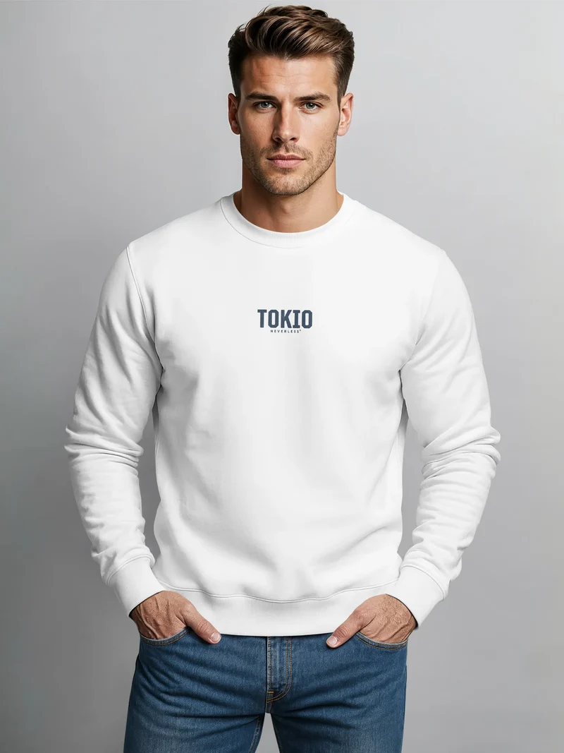 Sweatshirt Herren Pullover mit Backprint Tokio Kantō Japan Asia Inspired Fashion Streetwear