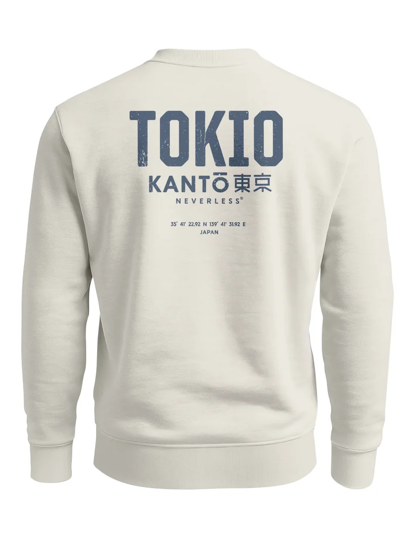 Sweatshirt Herren Pullover mit Backprint Tokio Kantō Japan Asia Inspired Fashion Streetwear
