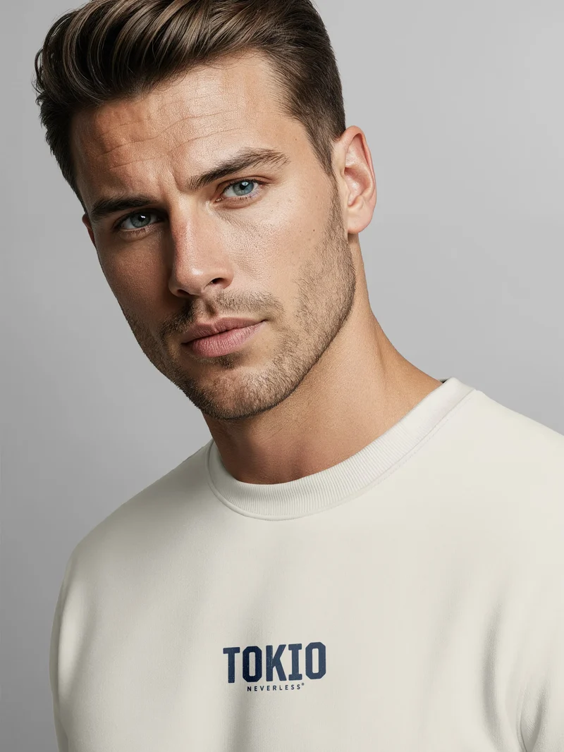 Sweatshirt Herren Pullover mit Backprint Tokio Kantō Japan Asia Inspired Fashion Streetwear