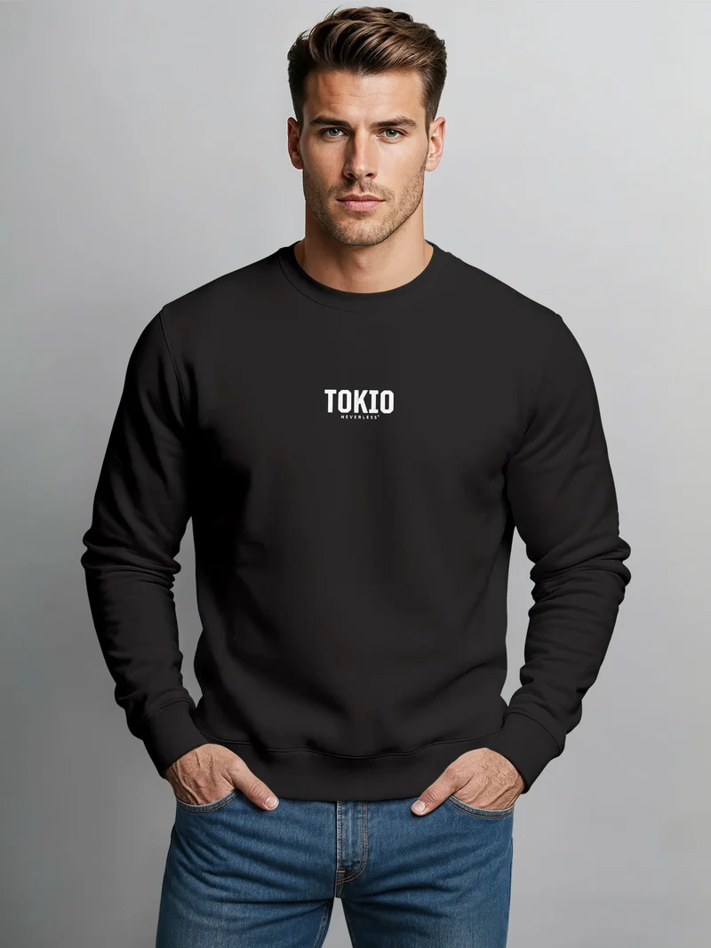 Sweatshirt Herren Pullover mit Backprint Tokio Kantō Japan Asia Inspired Fashion Streetwear