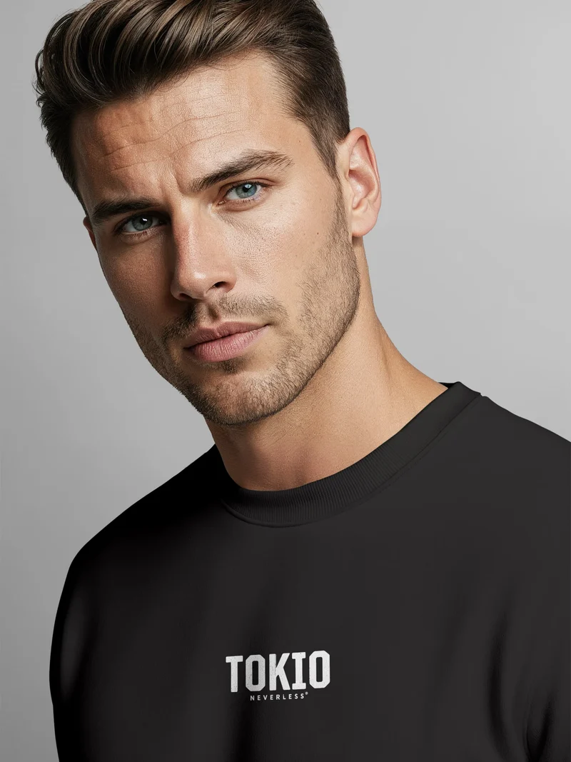 Sweatshirt Herren Pullover mit Backprint Tokio Kantō Japan Asia Inspired Fashion Streetwear