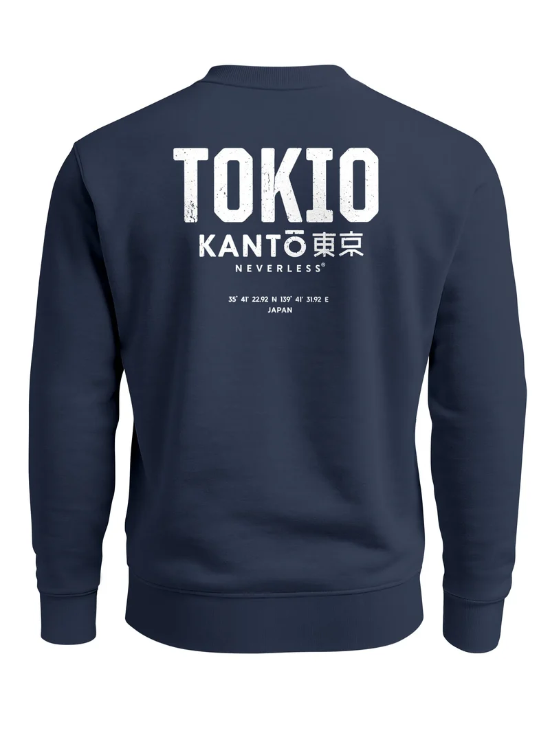 Sweatshirt Herren Pullover mit Backprint Tokio Kantō Japan Asia Inspired Fashion Streetwear