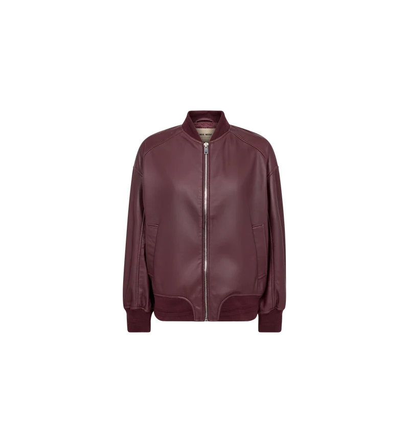 MMRuby Leather Bomber Jacket