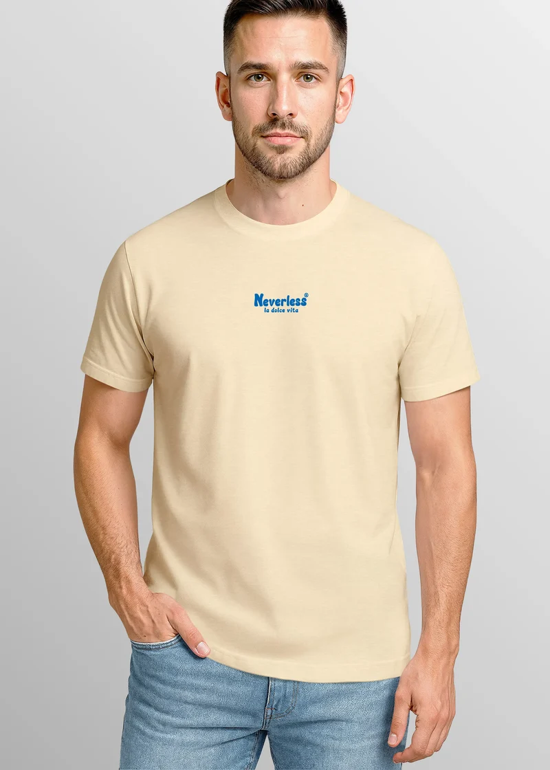 Herren T-Shirt La Dolce Vita | Sommer Grafikshirt mit Zitrusfrucht Retro Print | Italien Lifestyle Design Printshirt Kurzarm Baumwolle