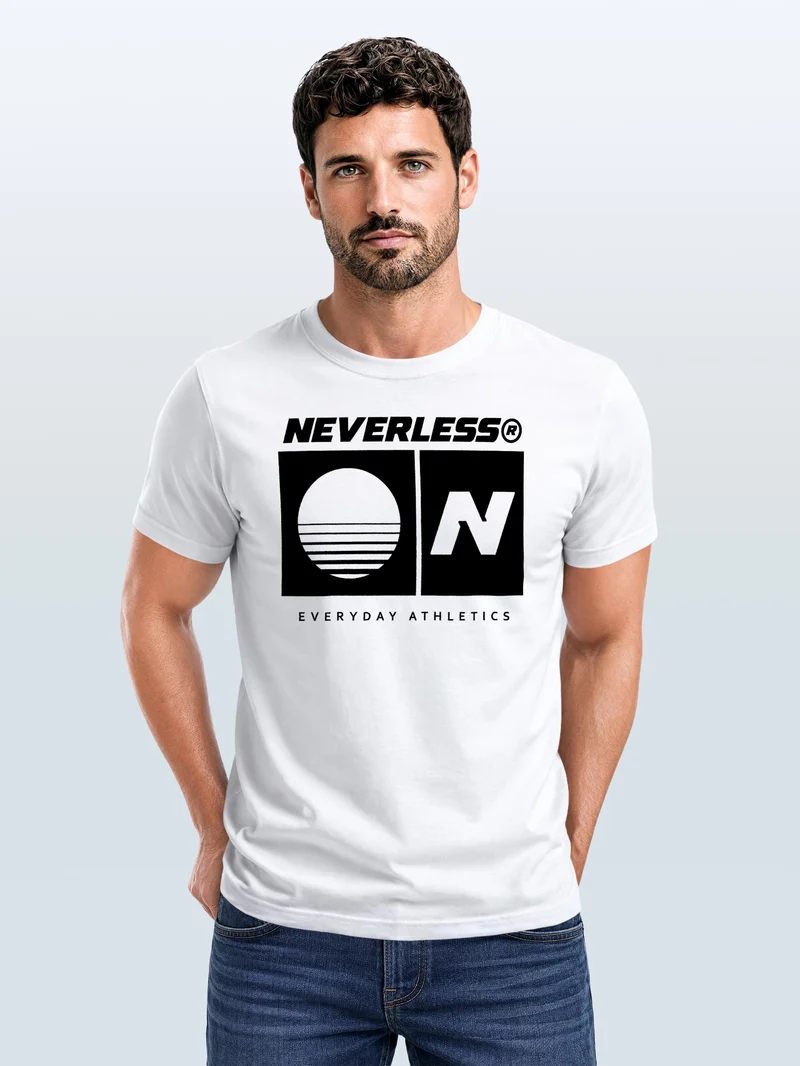 Herren T-Shirt Frontprint - Sunset Sport Logo - Baumwollshirt Männer Fashion Streetstyle Slim Fit