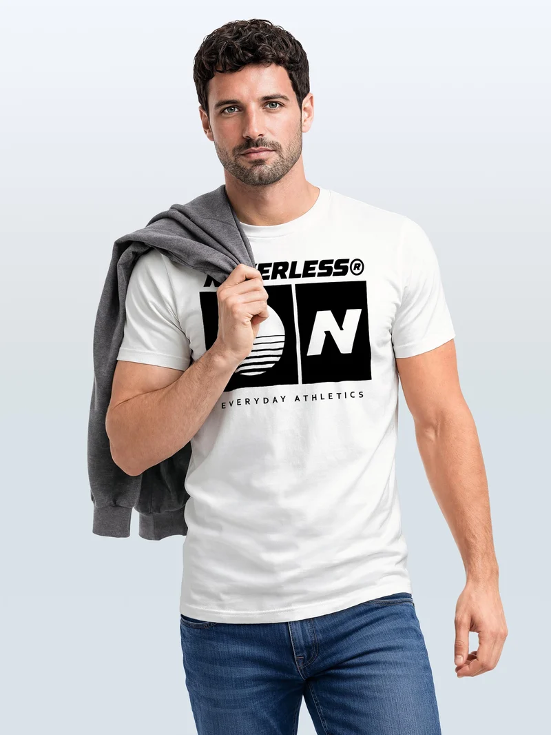 Herren T-Shirt Frontprint - Sunset Sport Logo - Baumwollshirt Männer Fashion Streetstyle Slim Fit
