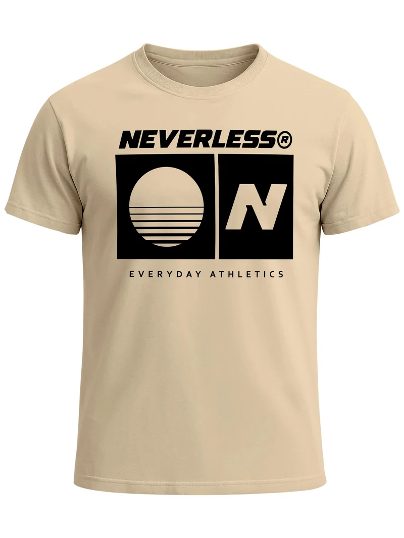 Herren T-Shirt Frontprint - Sunset Sport Logo - Baumwollshirt Männer Fashion Streetstyle Slim Fit