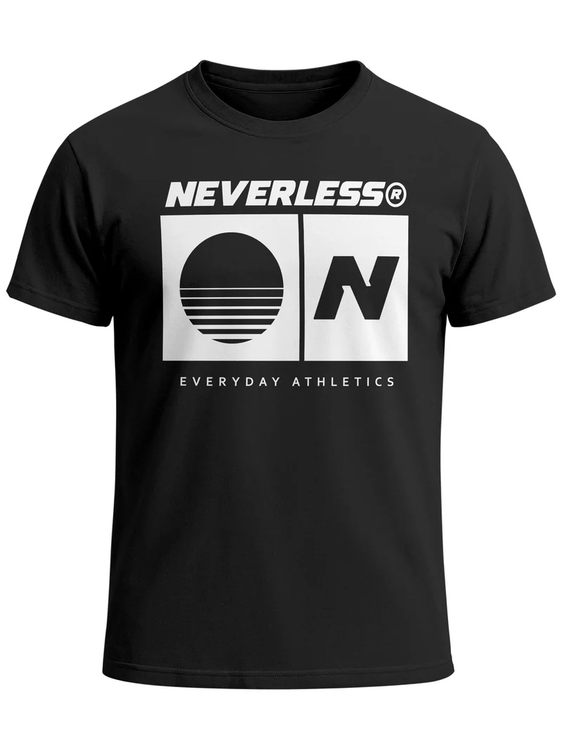 Herren T-Shirt Frontprint - Sunset Sport Logo - Baumwollshirt Männer Fashion Streetstyle Slim Fit