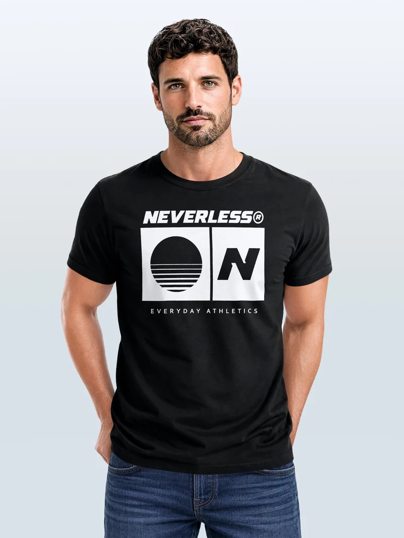 Herren T-Shirt Frontprint - Sunset Sport Logo - Baumwollshirt Männer Fashion Streetstyle Slim Fit