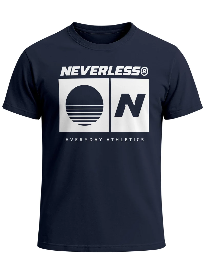 Herren T-Shirt Frontprint - Sunset Sport Logo - Baumwollshirt Männer Fashion Streetstyle Slim Fit