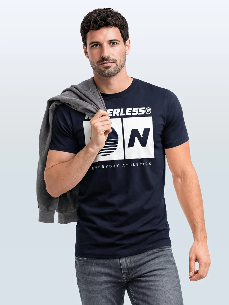 Herren T-Shirt Frontprint - Sunset Sport Logo - Baumwollshirt Männer Fashion Streetstyle Slim Fit