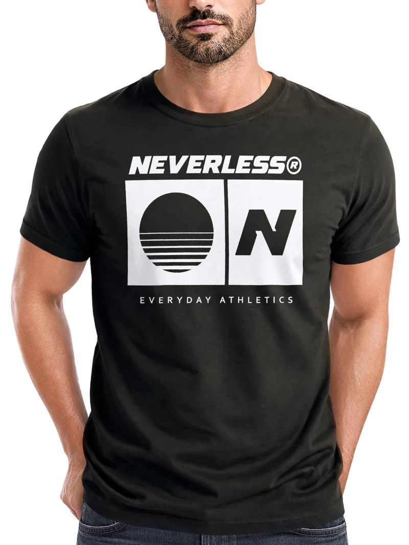 Herren T-Shirt Frontprint - Sunset Sport Logo - Baumwollshirt Männer Fashion Streetstyle Slim Fit