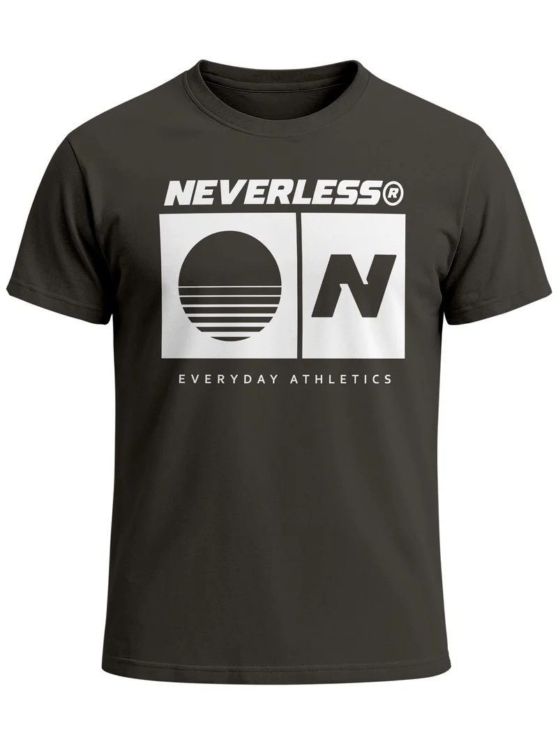 Herren T-Shirt Frontprint - Sunset Sport Logo - Baumwollshirt Männer Fashion Streetstyle Slim Fit
