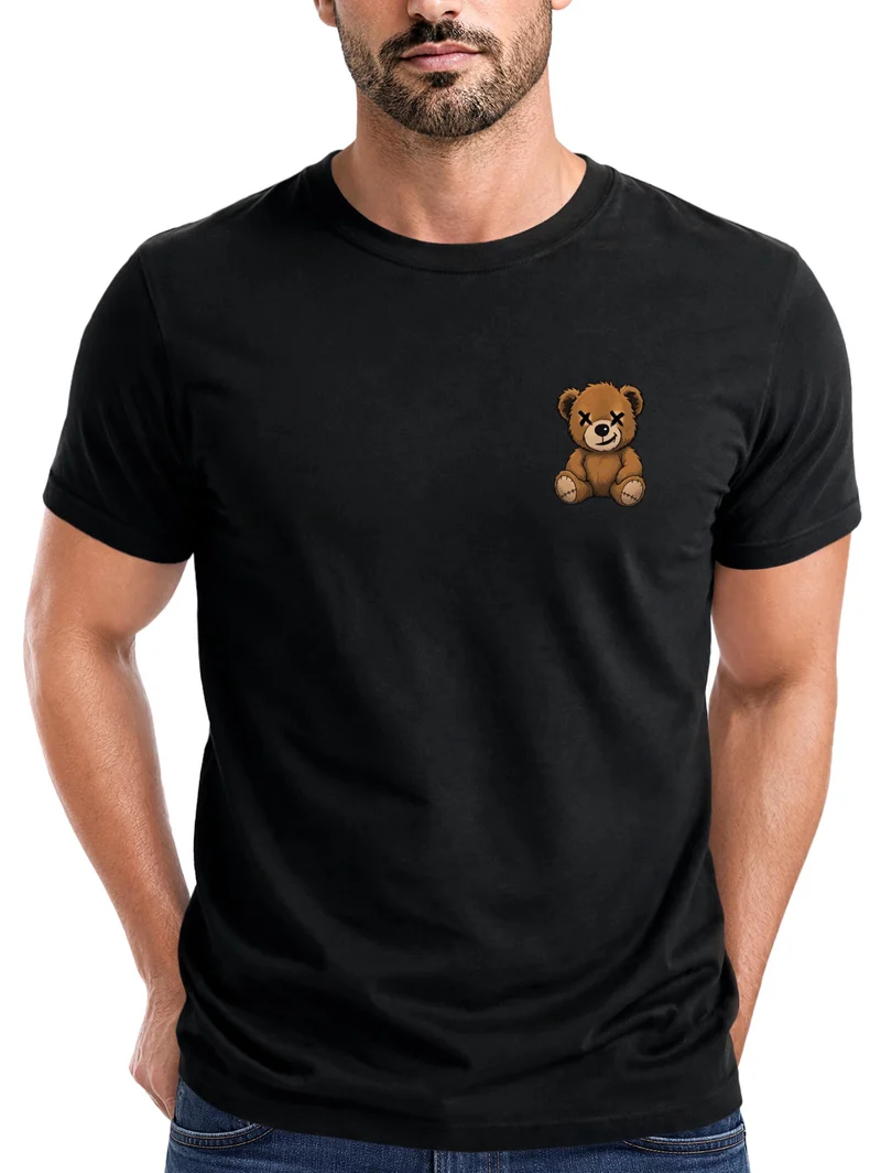 Herren T-Shirt Frontprint - Teddy - Baumwollshirt Männer Fashion Streetstyle Slim Fit