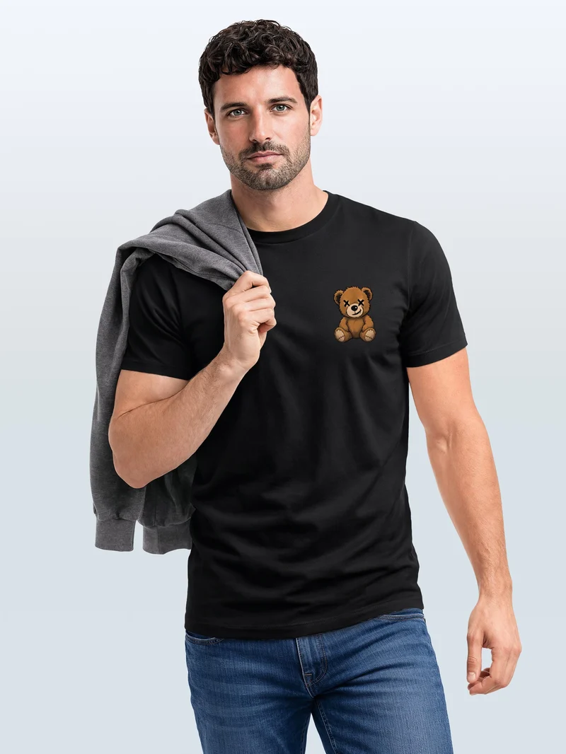 Herren T-Shirt Frontprint - Teddy - Baumwollshirt Männer Fashion Streetstyle Slim Fit