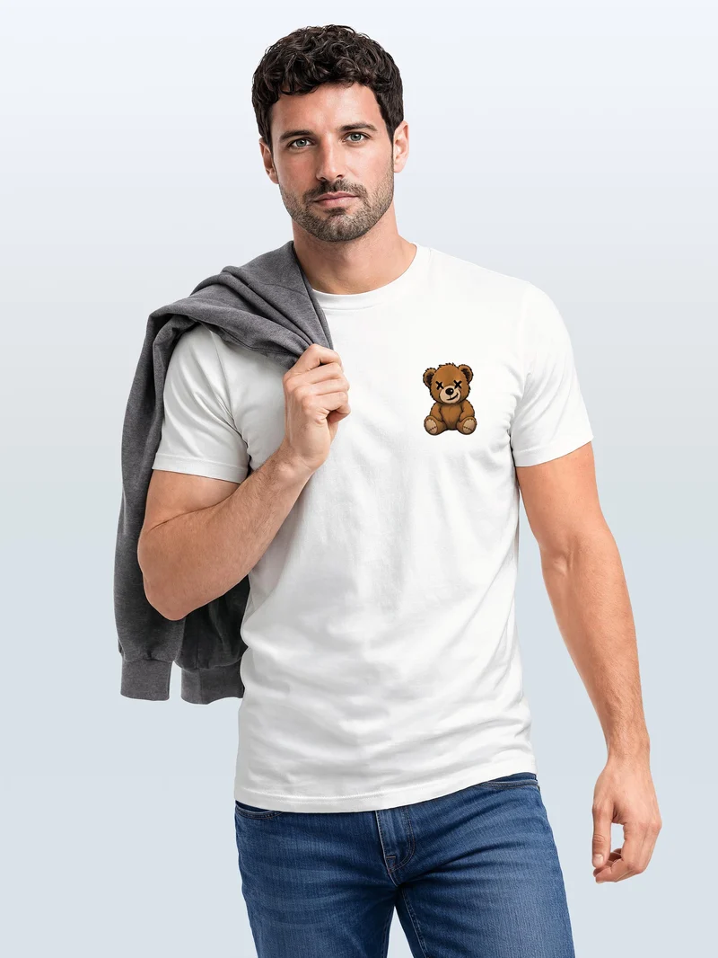 Herren T-Shirt Frontprint - Teddy - Baumwollshirt Männer Fashion Streetstyle Slim Fit
