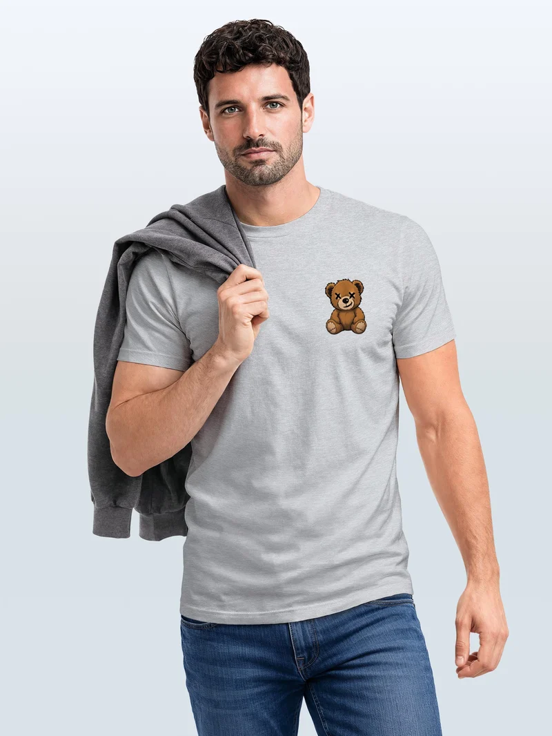 Herren T-Shirt Frontprint - Teddy - Baumwollshirt Männer Fashion Streetstyle Slim Fit