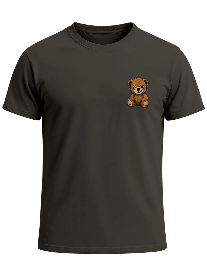 Herren T-Shirt Frontprint - Teddy - Baumwollshirt Männer Fashion Streetstyle Slim Fit