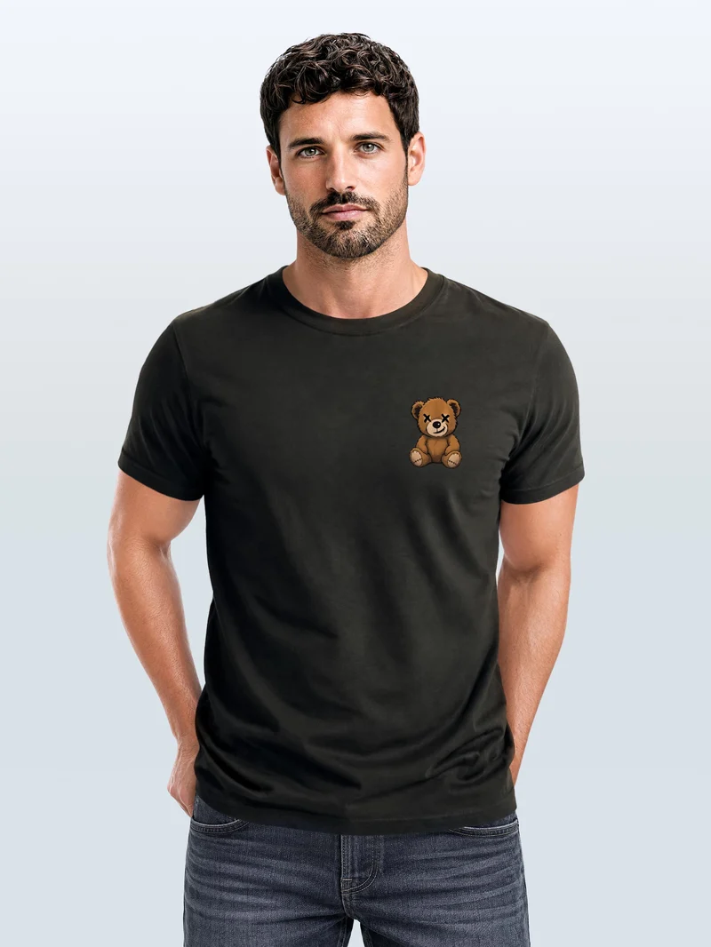 Herren T-Shirt Frontprint - Teddy - Baumwollshirt Männer Fashion Streetstyle Slim Fit