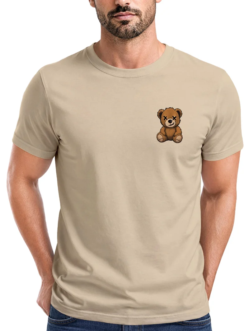 Herren T-Shirt Frontprint - Teddy - Baumwollshirt Männer Fashion Streetstyle Slim Fit