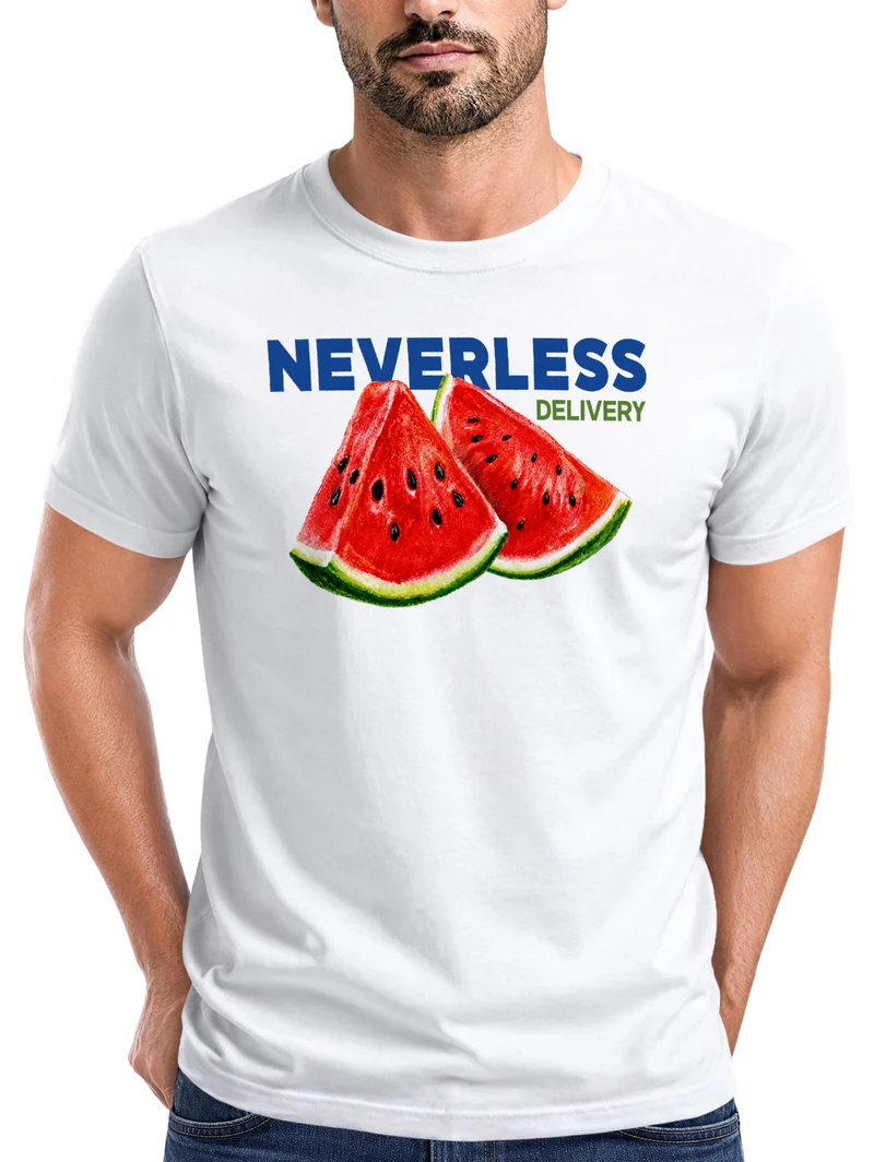 Herren T-Shirt Frontprint - Water Melon - Baumwollshirt Männer Fashion Streetstyle Slim Fit