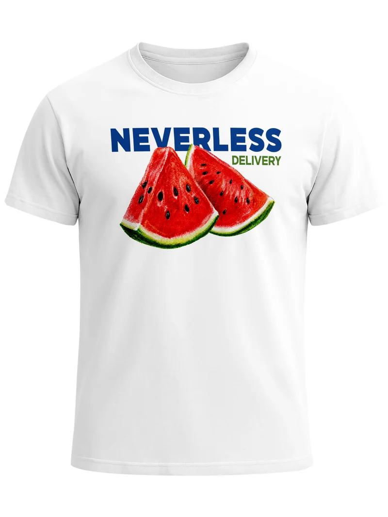 Herren T-Shirt Frontprint - Water Melon - Baumwollshirt Männer Fashion Streetstyle Slim Fit